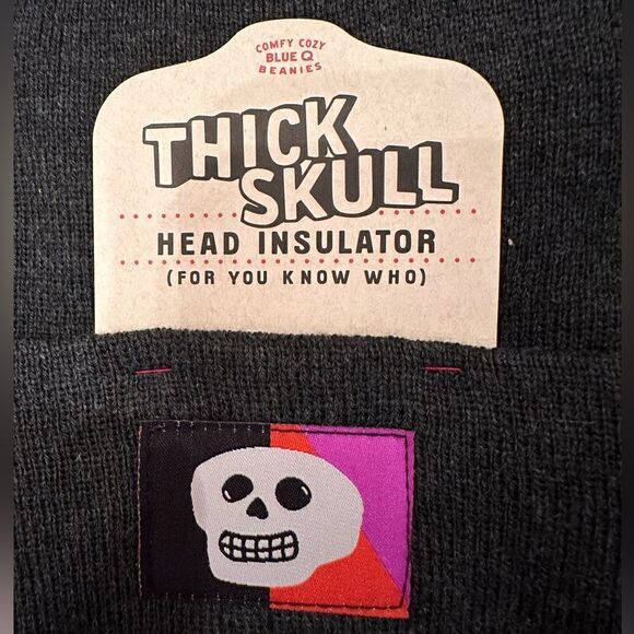 Beanie Blue Q Knit Head Insulator Skull Gray Unisex COPY - Picture 5 of 7
